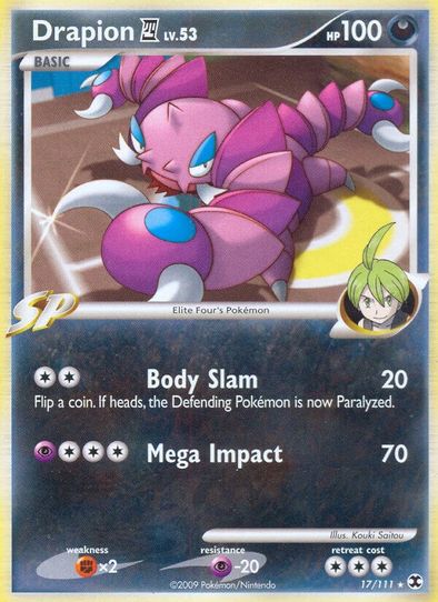 drapion pokemon card Pokemon Platinum Rising Rivals Rare Drapion #17