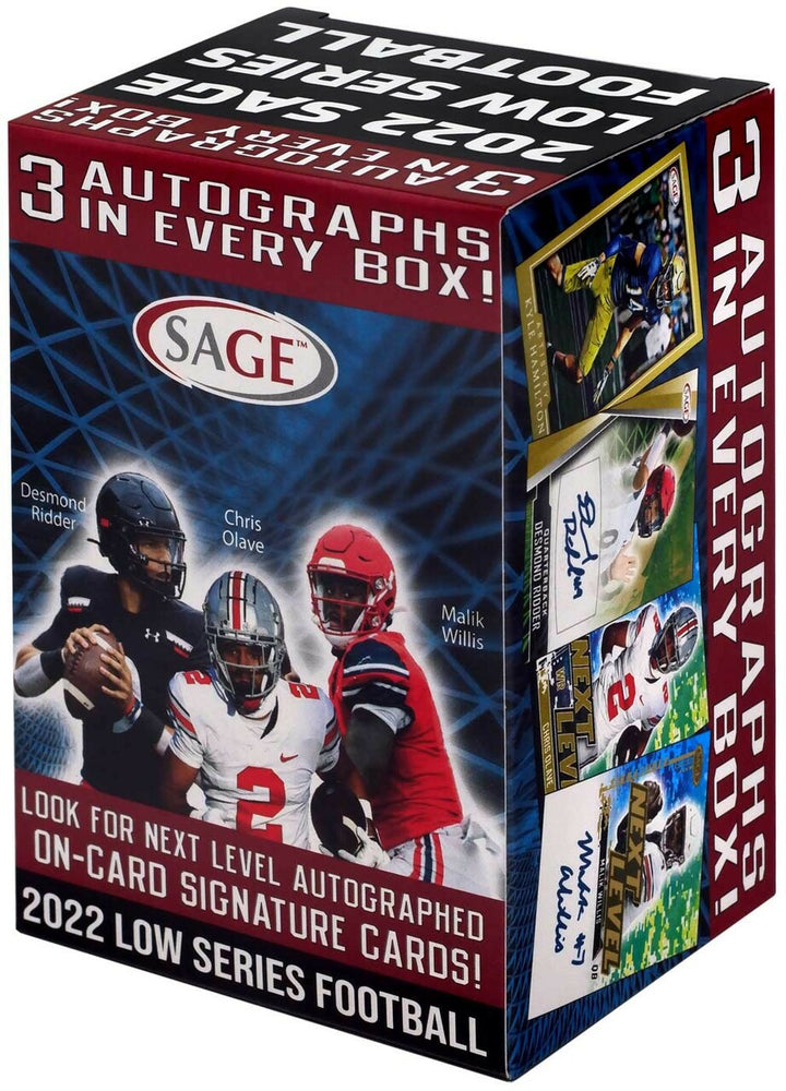 2022 SAGE LOW SERIES FOOTBALL 63 CT. HOBBY BLASTER BOX