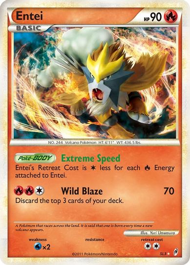 entei pokemon card - Legendary Pokemon 4 Lot - Holo - 030/197 - Obsidian Flames - 14/98 - Ancient Origins RarityRare Hit Points130 HP Ability Pressure As long as this Pokmon is in the Active Spot Entei 2001 Pokemon Neo Revelation