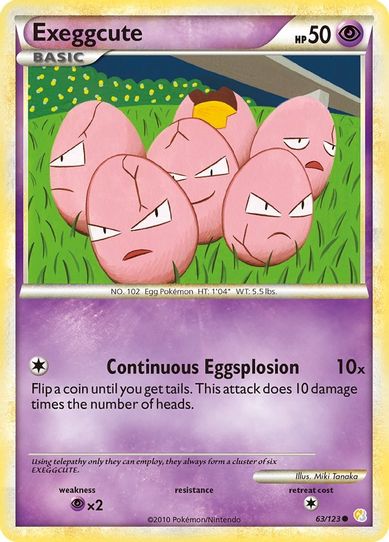 pokemon exeggcute card Pokemon Card - Fire Red & Leaf Green 33/112