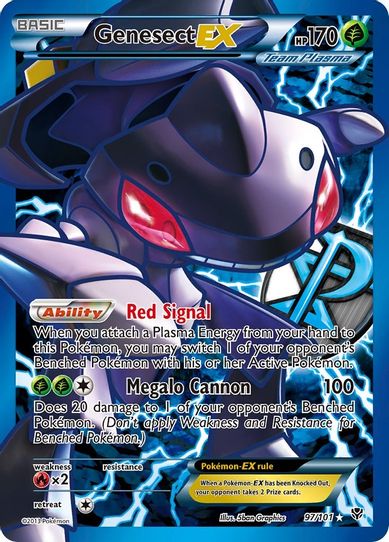 Genesect EX (Team Plasma) ( Full Art) (97/101) [Black & White: Plasma Pokemon Plug Genesect EX (Team Plasma) ( Full Art) (97/101) [Black & White: Plasma Pokemon Plug