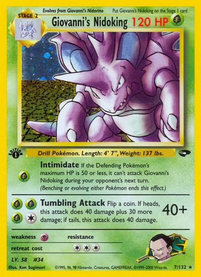Giovanni's Nidoking (7/132) [Gym Challenge]  Pokemon Plug
