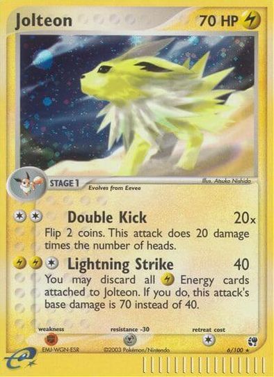 jolteon pokemon card ex Mega 5 When Pokemon Custom, Holographic, Glossy, Pocket TCG