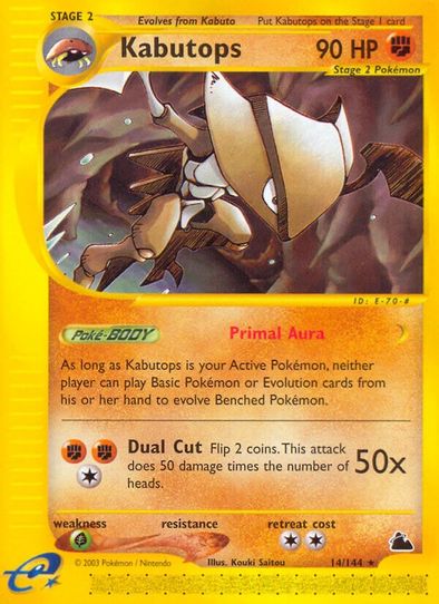 pokemon cards kabutops card Pokemon Neo Discovery Kabutops #6/75 Holo Trading Card Lightning Lightning Kabutops (REVERSE HOLO) : Sun