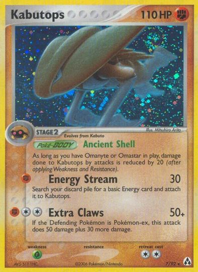 kabutops pokemon card value Pokmon TCG Cards for sale Evolves from Kabuto Type KABUTOPS - 9/62 - Fossil