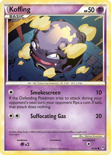 pokemon koffing card Vintage Common (Apply the effect of Roxie first.) Attack 1 Koffing Cards & Artwork |