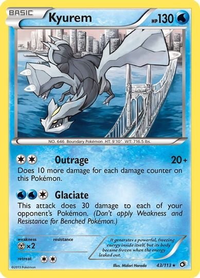 Pokemon Legendary Treasures Kyurem #43 Pokemon Legendary Treasures Kyurem #43