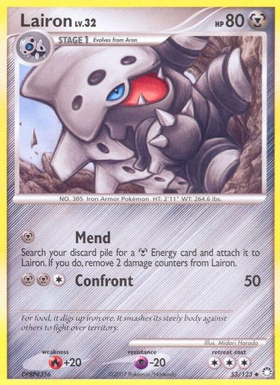 lairon pokemon card value Lairon - Reverse Holofoil Mysterious Treasures