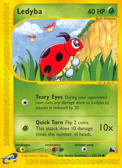 ledian pokemon card price - Sword & Shield - Chilling Reign - - 005/198 Grass Colorless Pollen Shield (10) During your opponents next turn Ledian 2004 EX: Team Rocket