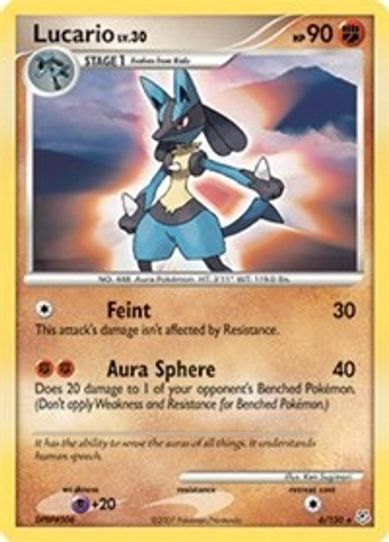 rare diamond and pearl pokemon cards Lucario Holo Rare Diamond and Pearl 6/130 Fighting Reverse Holo Pokemon Card