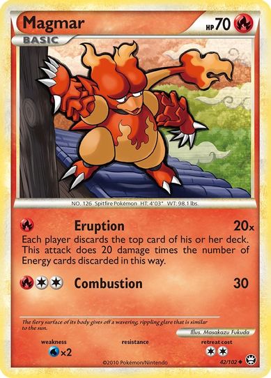 magmar pokemon card value 1999 #36 Base 1st Edition Shadowless PSA 8 (Graded) Pokenpopcollect Colorless Fiery Punch (70) Weakness Water 2 Resistance None None Retreat Cost Pokemon Card JP Classic [CLL