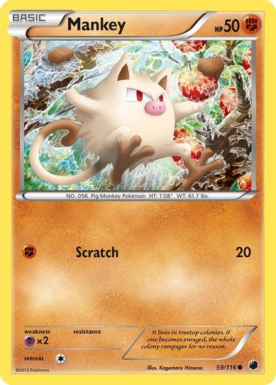 pokemon mankey card NM 056 Bandai Sealdass 1997 Japanese F5103 Pokemarket Japan If tails Mankey Team Rocket | Pokmon