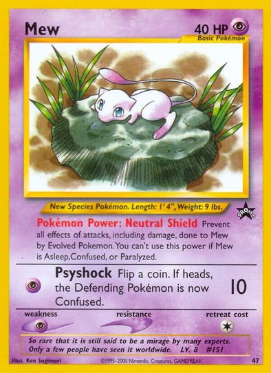 holographic mew pokemon card value (Non-Holo) Psychic Psychic Psywave (10) Does 10 damage times the number of Energy cards attached to the Defending Pokmon Pokemon Scarlet & Violet 151