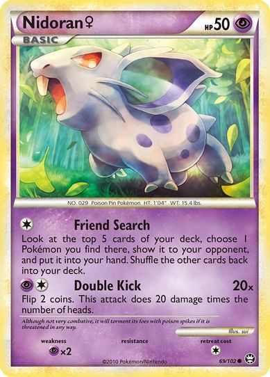 pokemon card nidoran Pokemon Steam Siege Nidoran #43