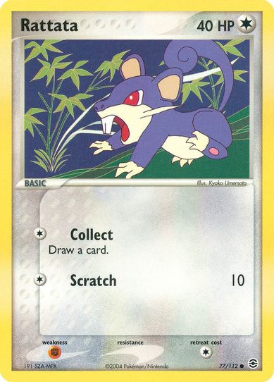 pokemon rattata card Mint / near mint condition trading card Rattata (Reverse Holo) C 019/165