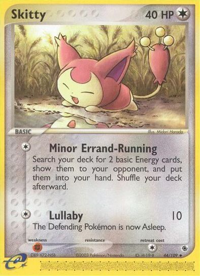 skitty pokemon cards 2009 Japanese Bandai Kids DP National Pokedex 4 #286 CGC 10 on Fanatics Collect Power Keepers Type Skitty | EX Legend Maker