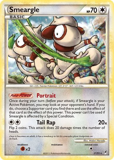 smeargle pokemon card POKMON GAME S8 080/100 C Holo Rare Card Type Pokemon Card - S&S: Fusion