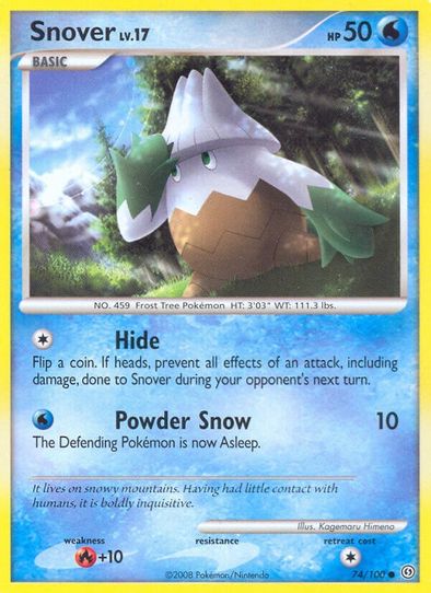 pokemon card snover IR 140/132 Like new holofoil pattern or surface detail) Snover - SWSH11: Lost Origin
