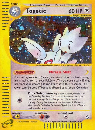 pokemon card togetic Pokemon Neo Genesis Togetic 1st Edition Holofoil / Moderately Played