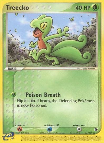 treecko pokemon card Treecko Pokemon Card Non-Holo McDonalds Promo 25th Anniversary 3/25