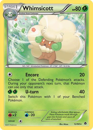 Whimsicott (12/98) [Black & White: Emerging Powers] – Pokemon Plug