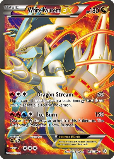 White Kyurem EX ( Full Art) (146/149) [Black & White: Boundaries Cross Pokemon Plug White Kyurem EX ( Full Art) (146/149) [Black & White: Boundaries Cross Pokemon Plug