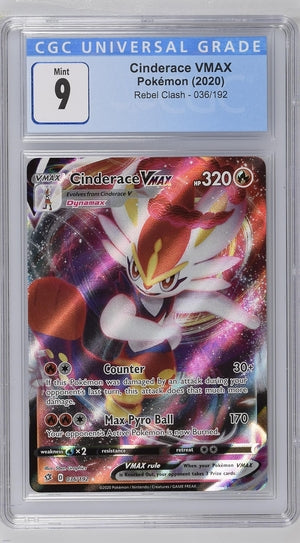 CGC (9) Cinderace VMAX #036/192 - Rebel Clash (#3742980006) Pokemon Plug CGC (9) Cinderace VMAX #036/192 - Rebel Clash (#3742980006) Pokemon Plug