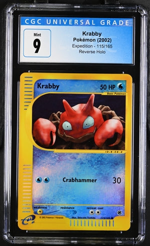 pokemon krabby card CGC (9) Krabby #115/165