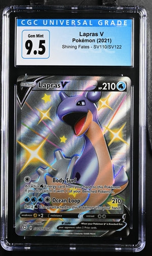 lapras pokemon card shiny CGC (9.5) Lapras V #SV110/SV122