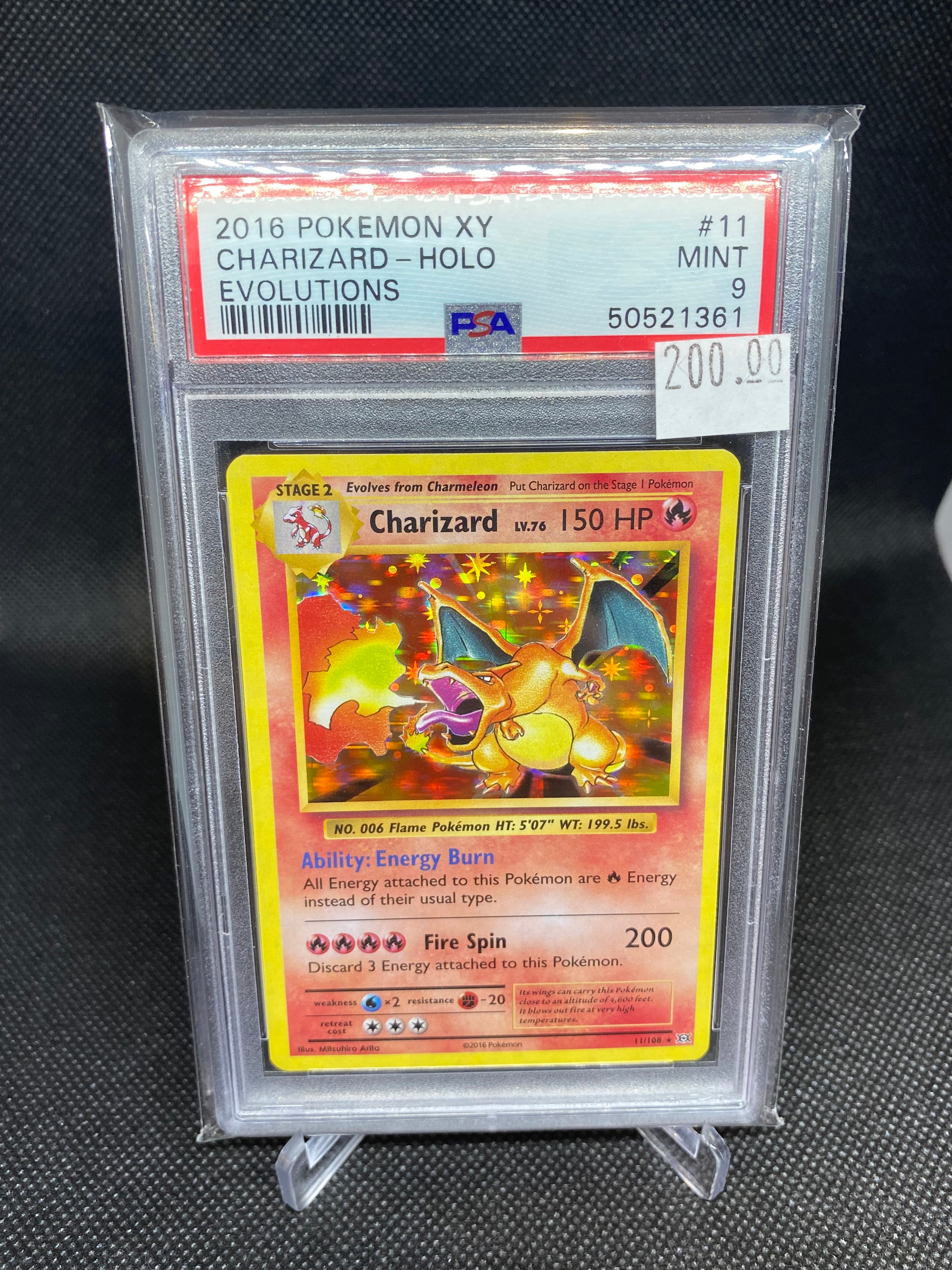 PSA 9 MINT Charizard 11/108 - XY Evolutions 2016 Pokemon Plug PSA 9 MINT Charizard 11/108 - XY Evolutions 2016 Pokemon Plug