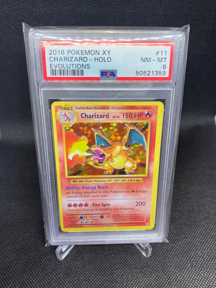PSA 8 NM-MT Charizard 11/108 - XY Evolutions 2016