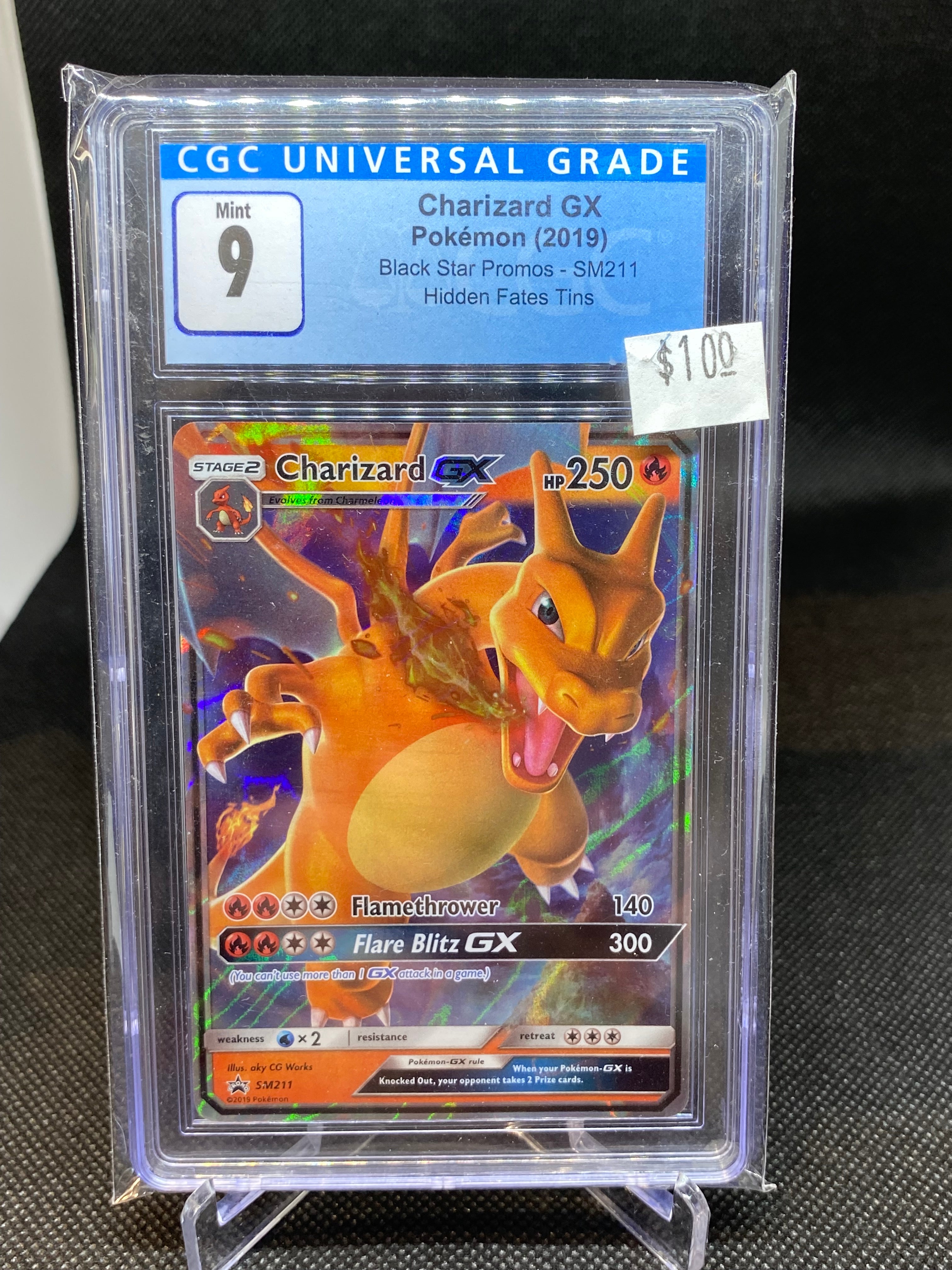charizard pokemon card 2018 CGC 9 MINT Charizard GX SM211