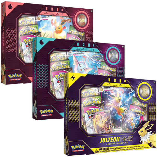Vaporeon VMAX / Jolteon VMAX / Flareon VMAX Premium Collections Pokemon Plug Vaporeon VMAX / Jolteon VMAX / Flareon VMAX Premium Collections Pokemon Plug