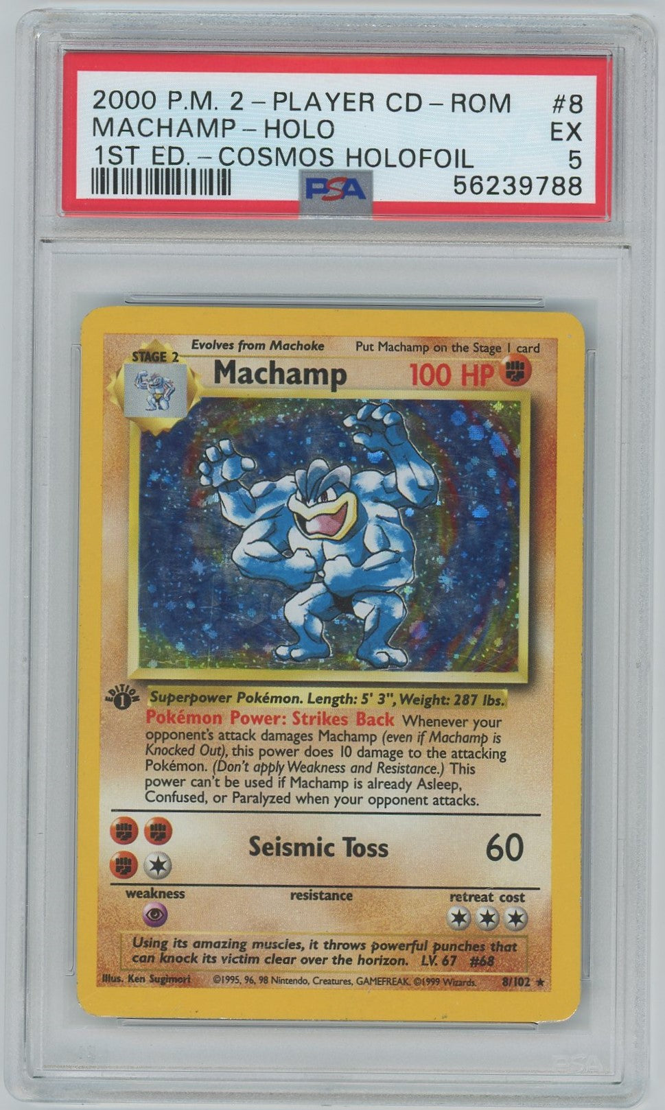 PSA (EX 5) Machamp-holo #8 - Pokemon 2-Player Cd-Rom Starter Set (#562 Pokemon Plug PSA (EX 5) Machamp-holo #8 - Pokemon 2-Player Cd-Rom Starter Set (#562 Pokemon Plug