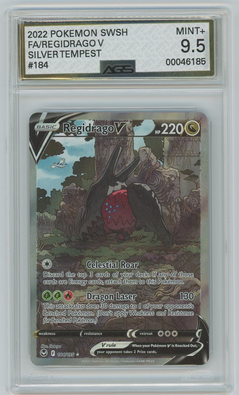 AGS (MINT+ 9.5) Regidrago V #184 - Silver Tempest (#00046185) Pokemon Plug AGS (MINT+ 9.5) Regidrago V #184 - Silver Tempest (#00046185) Pokemon Plug