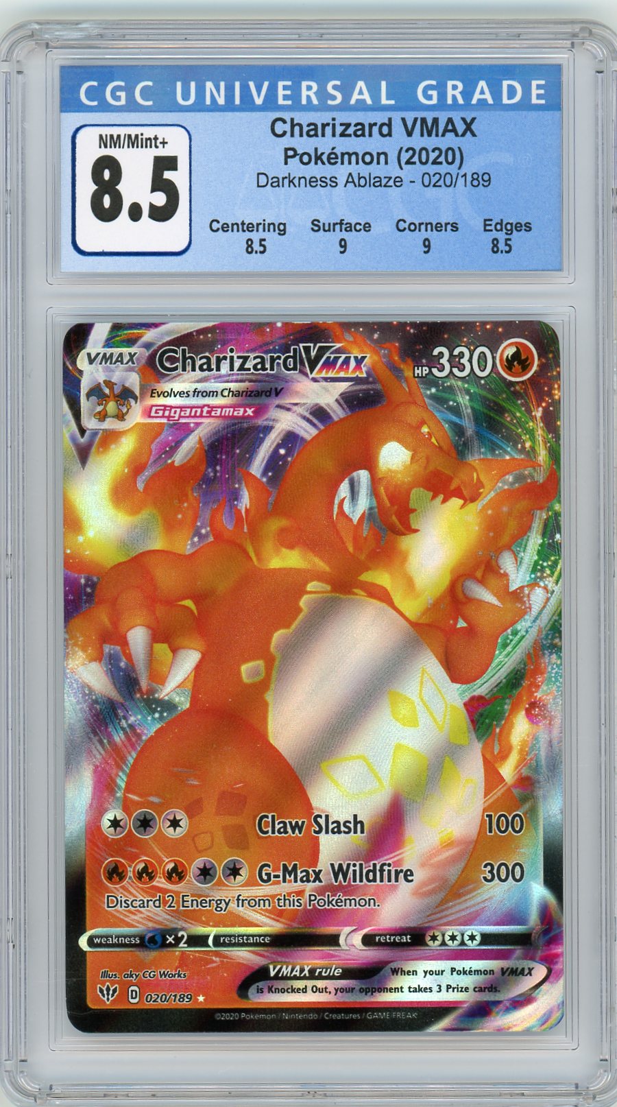 pokemon tcg darkness ablaze 020 189 charizard vmax card 2020 020/189 (A) this piece serves as a premier focal point for any high Charizard VMAX Darkness Ablaze