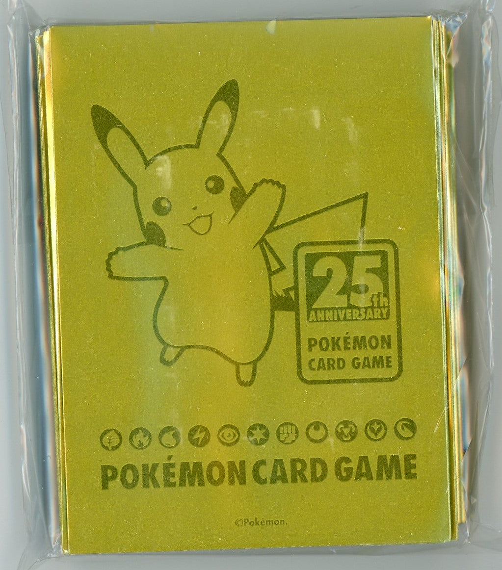 Japanese Pokmon 25th Anniversary Golden Card Sleeves - 60ct Japanese Pokmon 25th Anniversary Golden Card Sleeves - 60ct