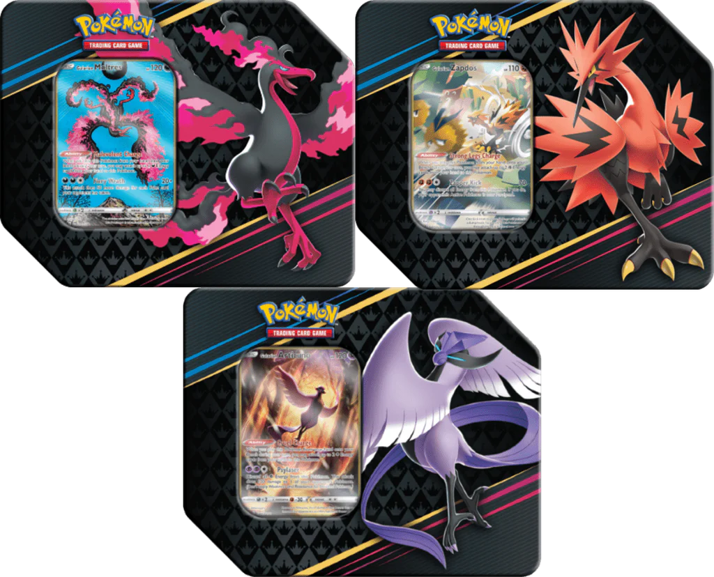 Sword & Shield: Crown Zenith - Tins (Galarian Moltres, Zapdos & Articu Pokemon Plug Sword & Shield: Crown Zenith - Tins (Galarian Moltres, Zapdos & Articu Pokemon Plug