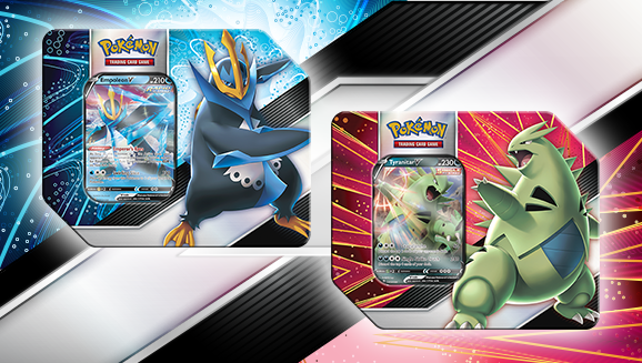 pokemon trading card games v strikers tin empoleon v Pokémon TCG: V Strikers Tin (Tyranitar V / Empoleon V)