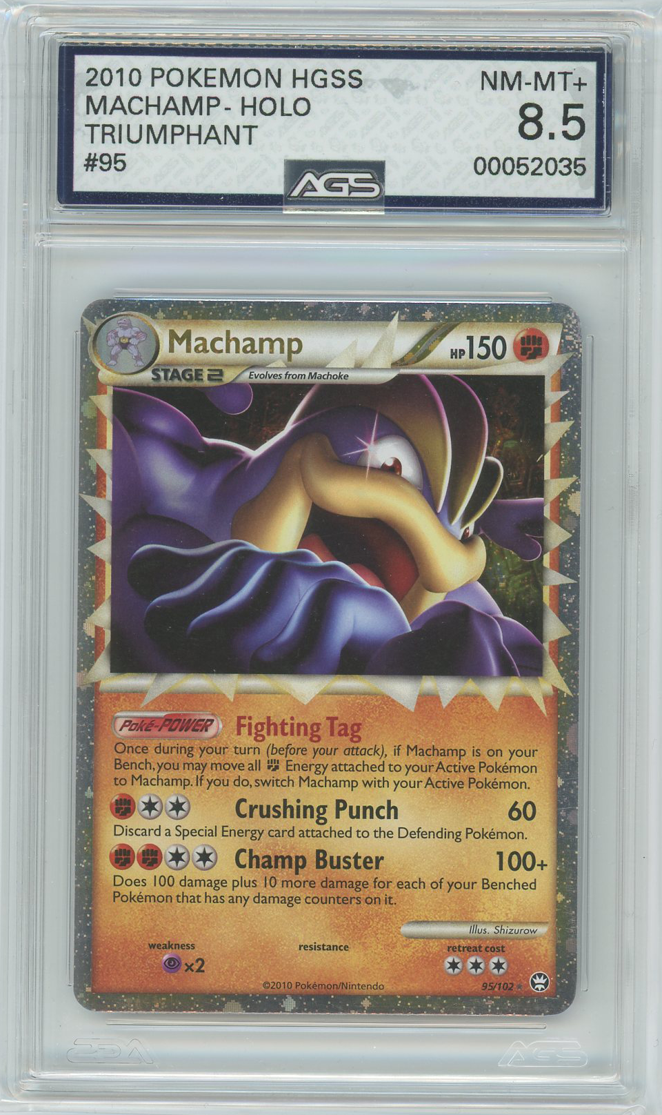 AGS (NM-MT+ 8.5) Machamp (Prime) #95 - HGSS Triumphant (#00052035)