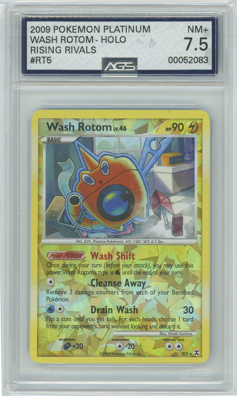 AGS (NM+ 7.5) Wash Rotom #RT5 - Platinum - Rising Rivals (#00052083)