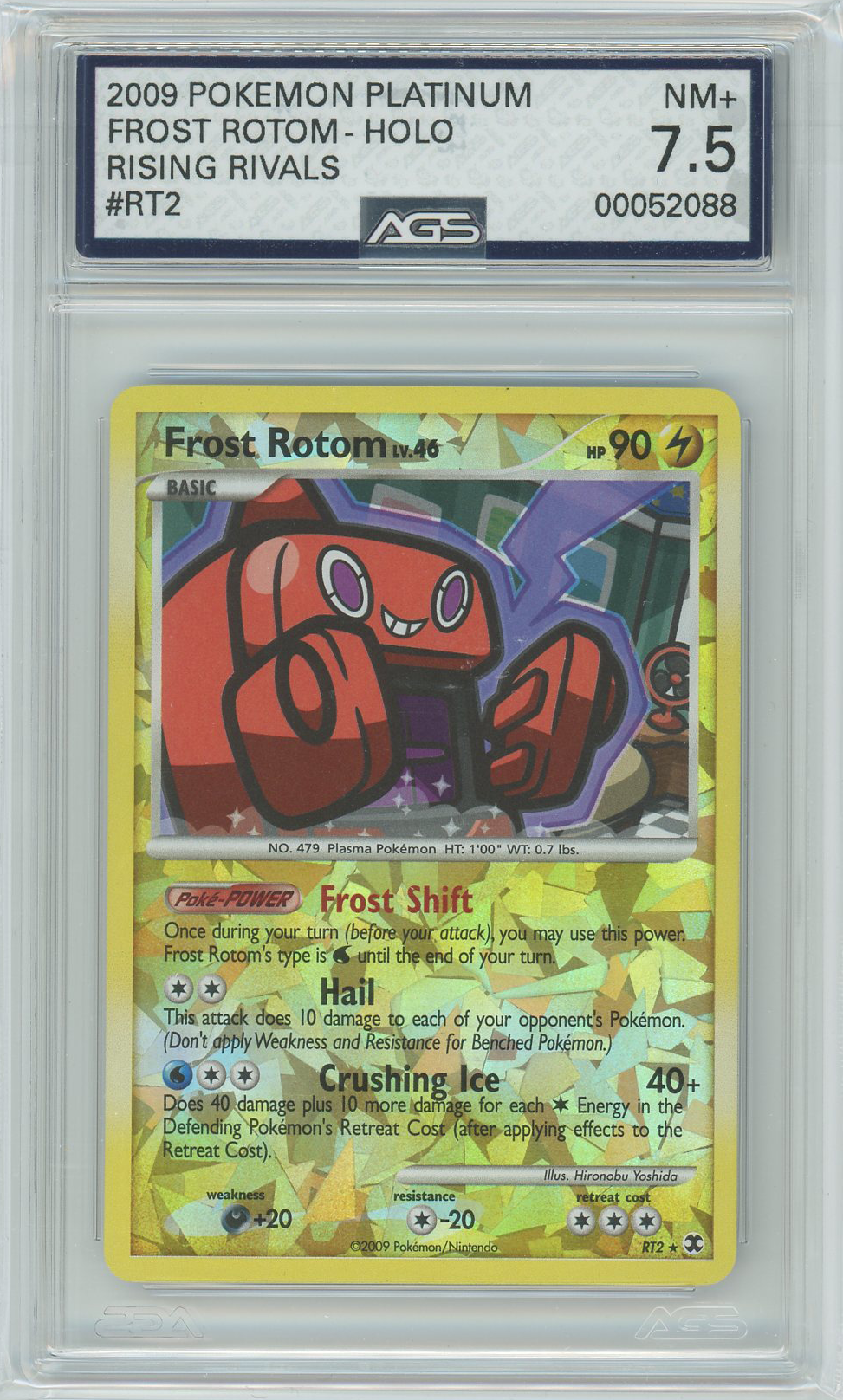 AGS (NM+ 7.5) Frost Rotom #RT2 - Platinum - Rising Rivals (#00052088)