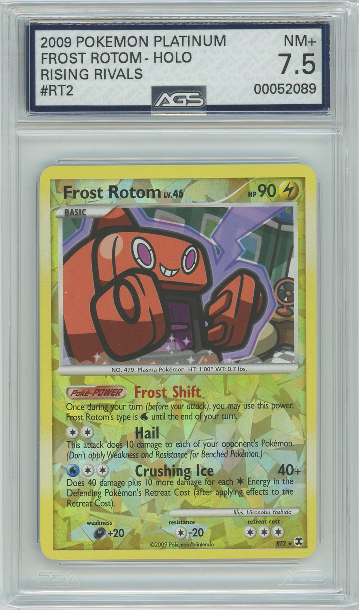 AGS (NM+ 7.5) Frost Rotom #RT2 - Platinum - Rising Rivals (#00052089)
