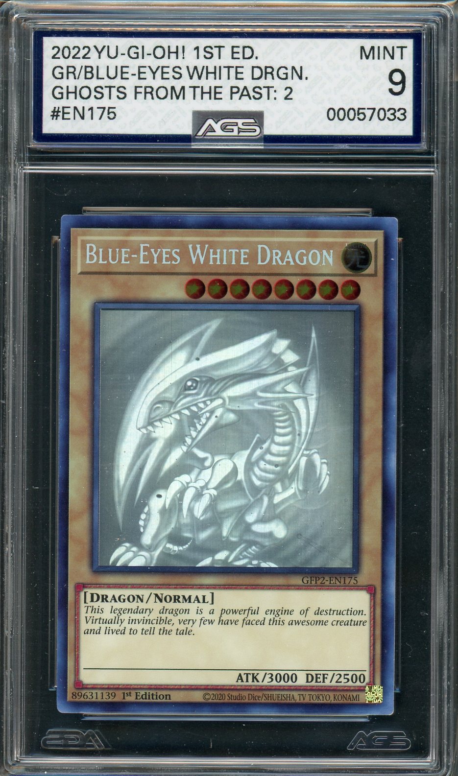 AGS (MINT 9) Blue-Eyes White Dragon #EN175 - Ghosts From The Past The 2nd Haunting (#00057033)