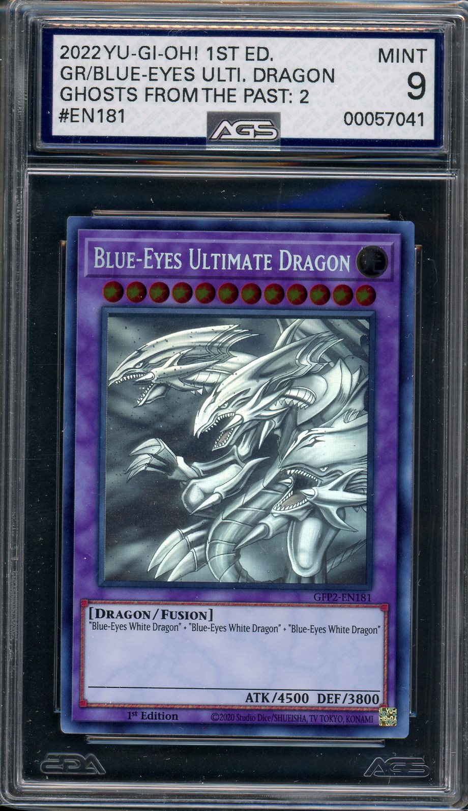 AGS (MINT 9) Blue-Eyes Ultimate Dragon #EN181 - Ghosts From The Past The 2nd Haunting (#00057041)