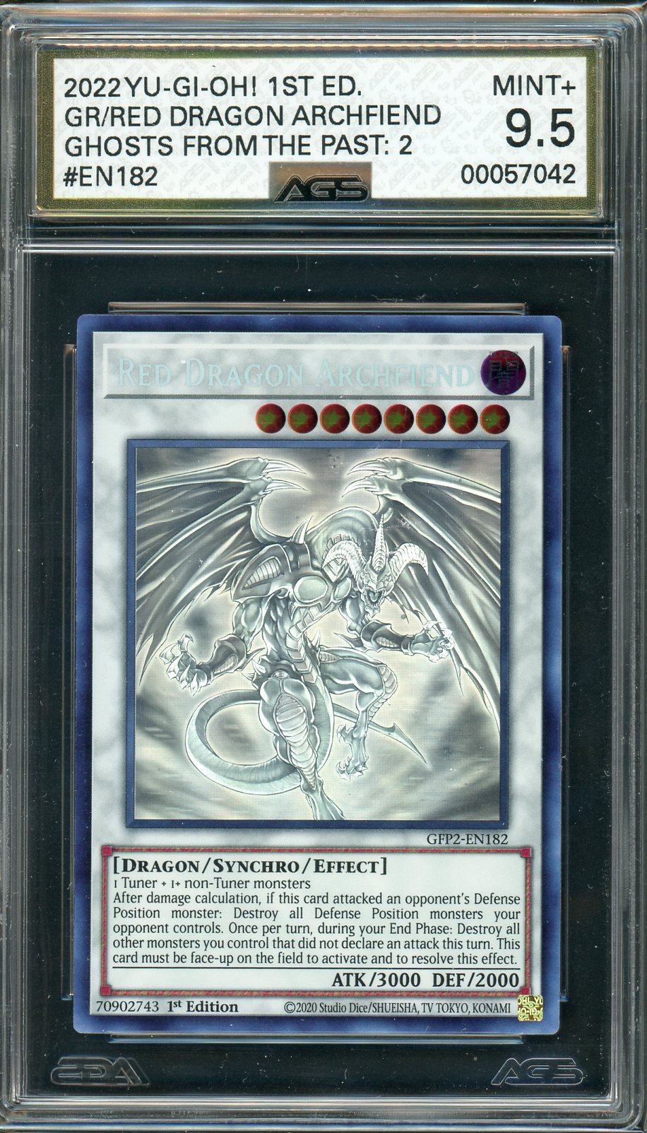 AGS (MINT+ 9.5) Red Dragon Archfiend #EN182 - Ghosts From The Past The 2nd Haunting (#00057042)