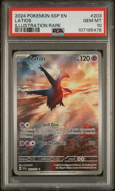 [PSA 10 - GEM MT] LATIOS #203 - Illustration Rare - Surging Sparks (2024)