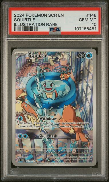 [PSA 10 - GEM MT] SQUIRTLE #148 - Illustration Rare - Stellar Crown (2024)