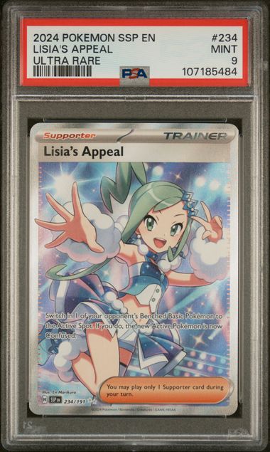 [PSA 9 - MINT] LISIA'S APPEAL #234 - Ultra Rare - Surging Sparks (2024)