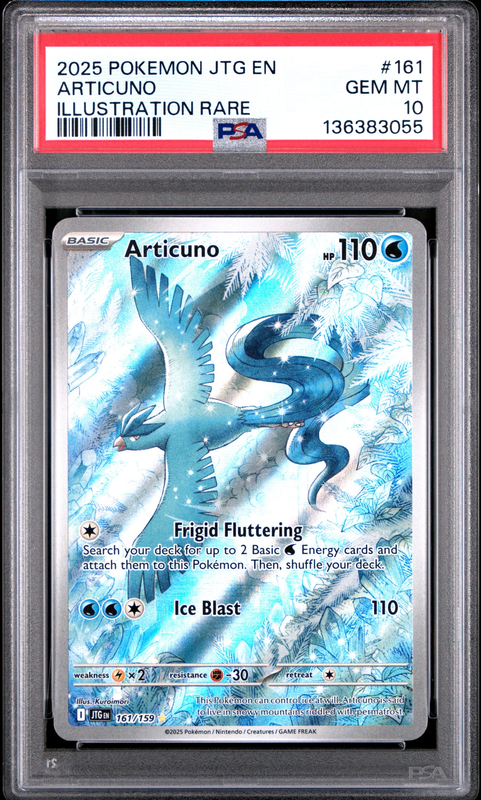 [PSA 10 - GEM MT] ARTICUNO #161 - Illustration Rare - Journey Together (2025)